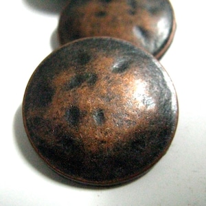 Metal Buttons Retro Copper Metal Buttons , Shank , 18mm0.71 inch , 10 pcs image 1