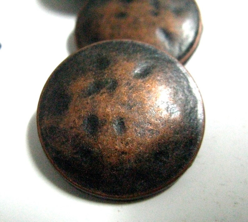 Metal Buttons Retro Copper Metal Buttons , Shank , 18mm0.71 inch , 10 pcs image 1