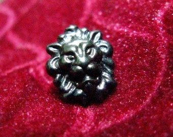 Metal Buttons - Lion Metal Buttons , Gunmetal Color , Shank , 0.47 inch , 10 pcs