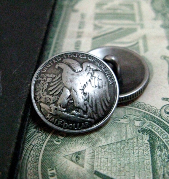 Lot De 5 Conchos Anciens – Motif Demi-dollar étoile En Cercle (occasion)