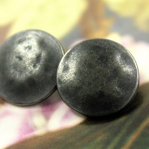 Botões de metal - Botões de metal preto, haste, 0,71 polegadas, 10 peças