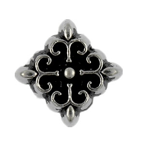 Metal Buttons Trefoil Cross Metal Buttons , Retro Silver Color , Shank , 0.27 inch , 10 pcs image 3