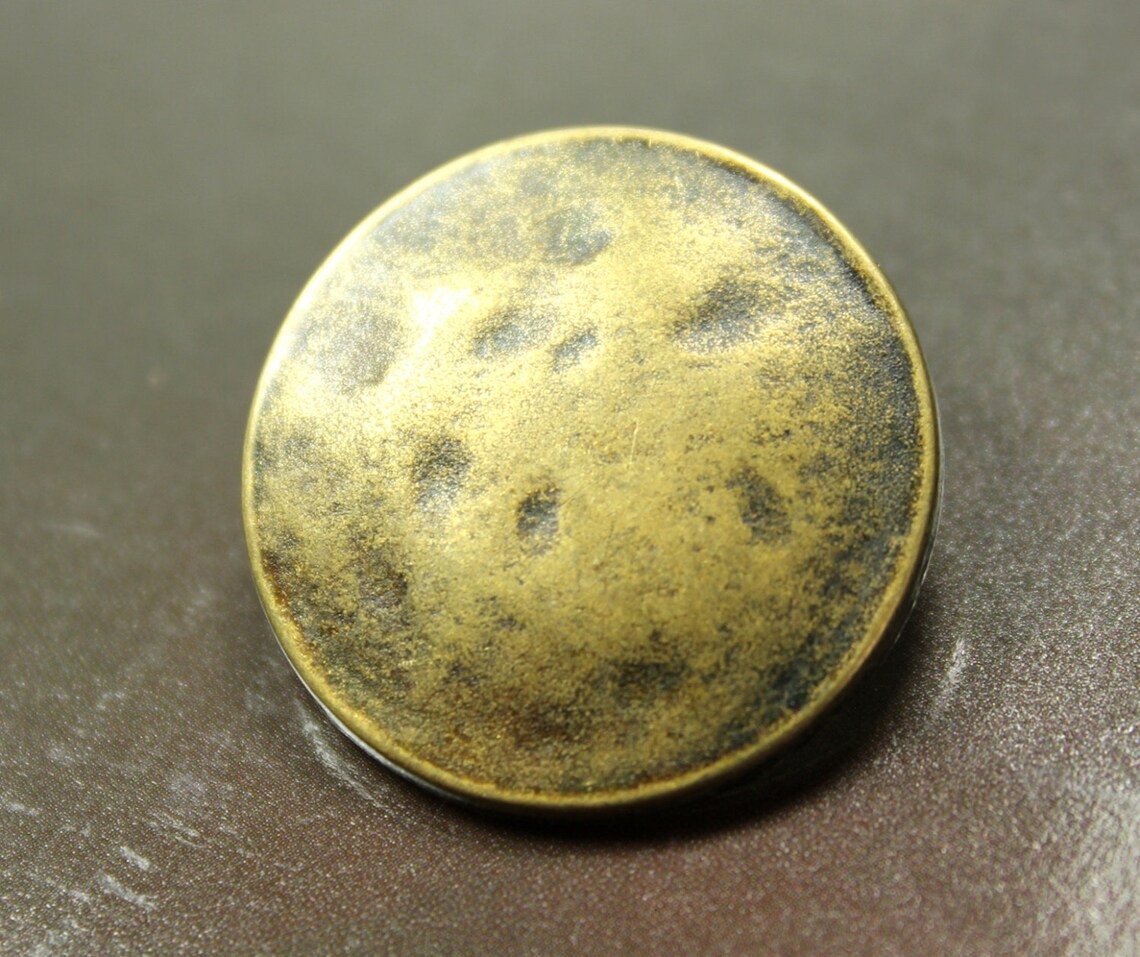 Metal Buttons Antique Brass Metal Buttons Shank 0.91 | Etsy