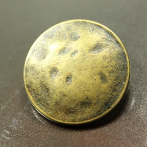 Metal Buttons - Antique Brass Metal Buttons , Shank ,25mm(1 inch) , 10 pcs