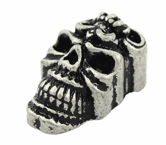 10 Piezas - Remaches De Calavera De Plata Antigua
