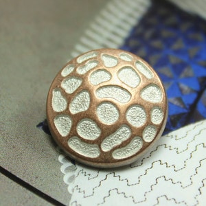 Metall Buttons - Esel Metall Knöpfe, Kupfer weiße Farbe, Schaft, 0,79 Zoll, 10 Stk