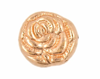 Rose Bloom Copper Metal Rivet Sets - 0.31 inch - 10 pieces