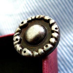 Metal Buttons Rock Circle Metal Buttons , Iron Patina Color , Shank , 0.71 inch , 10 pcs image 4