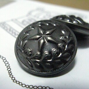 Metal Buttons - Star Straw Metal Buttons , Gray Silver Color , Domed ...