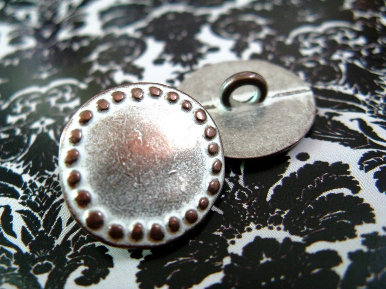 Metal Buttons Stone Circle Metal Buttons Copper Patina - Etsy