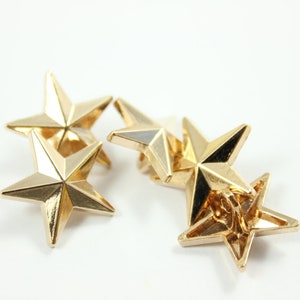 Metal Buttons Star Metal Buttons , Gold Color , Shank , 0.71 inch , 10 pcs image 5