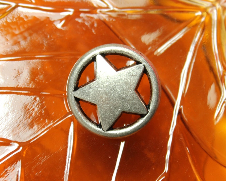 Metal Buttons Ring Star Metal Buttons Matte Gunmetal Color Etsy