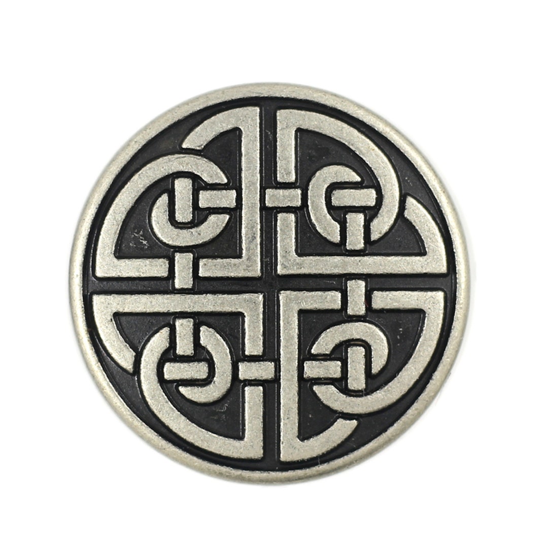 100 Pieces Celtic Shield Knot Antique Silver Metal Shank