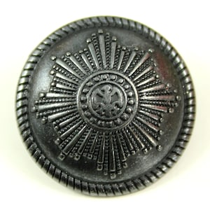 Metal Buttons - Eagle Emblem Metal Buttons , Black Gunmetal Color , Shank , 0.91 inch , 8 pcs