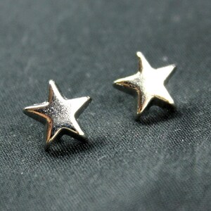 Star Metal Buttons , Shiny Silver Color , Shank , 0.51 inch , 10 pcs image 5