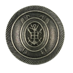 Metal Buttons - Hockey Emblem Metal Buttons - Gray Silver Color - 20mm - 0.79 inch - 10 pcs