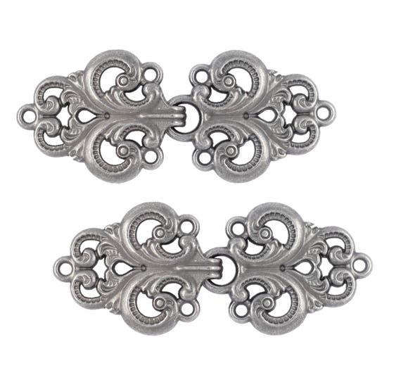 HOOK and EYE Fasteners Stunning Gunmetal Openwork Baroque Etsy HOOK and EYE Fasteners Stunning Gunmetal Openwork Baroque Etsy