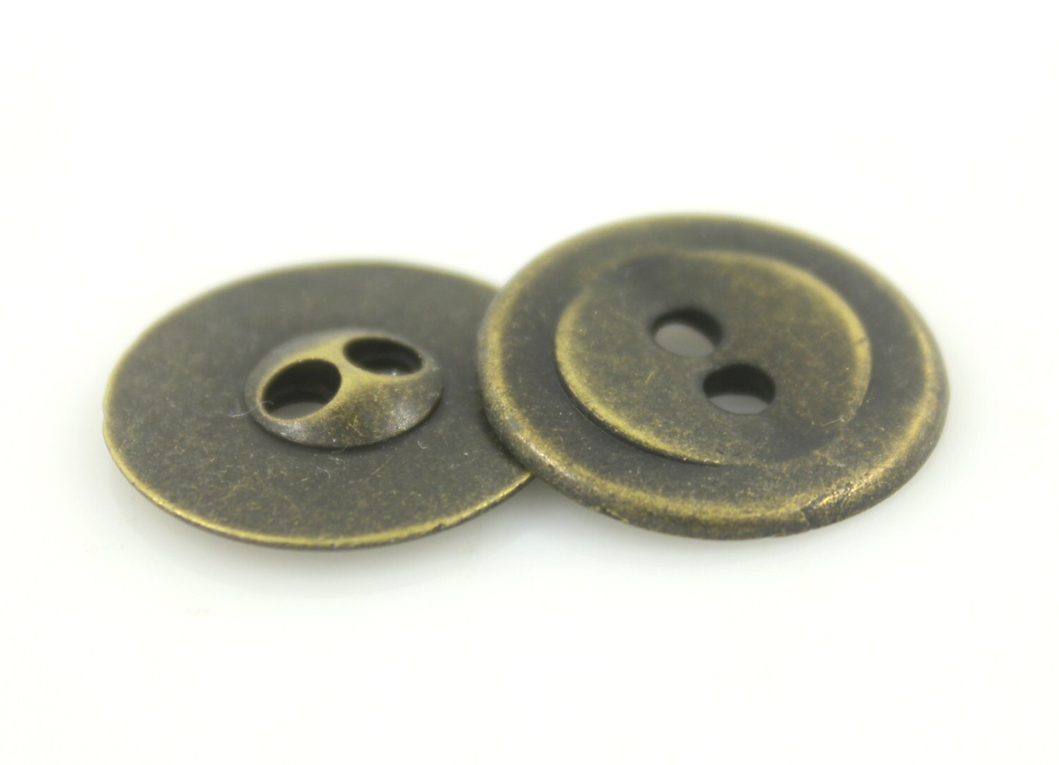 Metal Buttons Layered Circles Metal Hole Buttons in Antique - Etsy