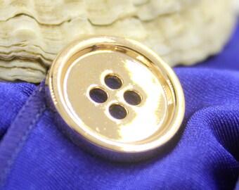 ラスキー　80Ｆ　ゴールドメッキ Metal Buttons - Thick Edge Metal Buttons , Light Gold Color