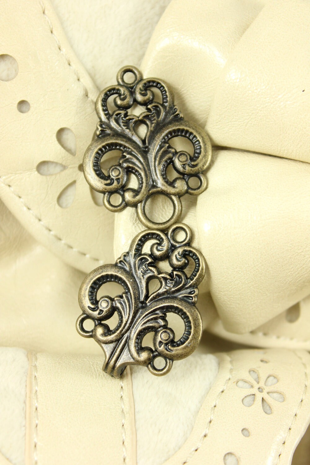 HOOK and EYE Fasteners Stunning Antique Brass Openwork Etsy