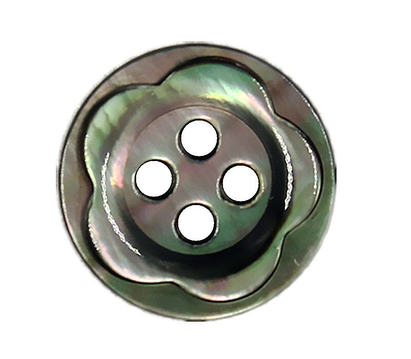 Shell Buttons Flower Carving Black Mother of Pearl Buttons - Etsy