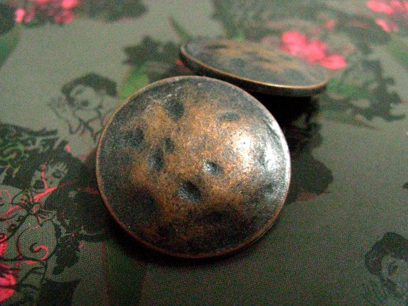 Metal Buttons Retro Copper Metal Buttons , Shank , 18mm0.71 inch , 10 pcs image 3
