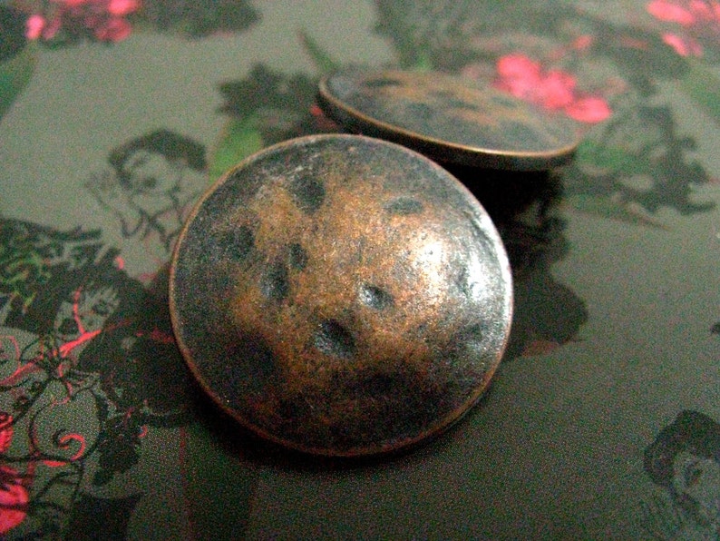 Metal Buttons Retro Copper Metal Buttons Shank 1 Inch - Etsy