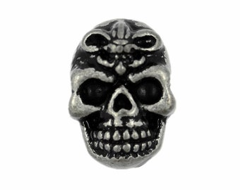 Roi de crâne Retro argent Metal Screw dos Rivet Set - 0,63 po - 1 pièce