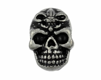 Skull King Retro Silver Metal Screw Back Rivet Set - 0.63 inch - 1 piece