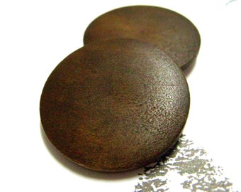 Blank Wooden Shank Buttons. 1 inch. 10 pcs