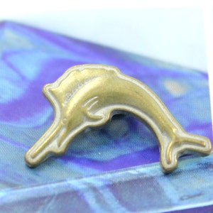 Metal Buttons - Swordfish Metal Buttons , Brass Patina Color , Shank , 1 inch , 6 pcs