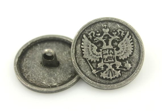 Metal Buttons - Two-headed Eagle Emblem Metal Buttons