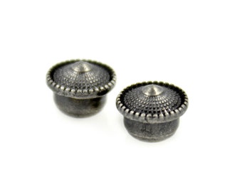 Cone Gray Silver Metal Rivet Sets - 0.24 inch - 10 pieces