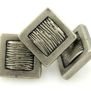 Metal Line Button Metal Buttons - Lines Metal Buttons , Gray Silver Color , Square ...