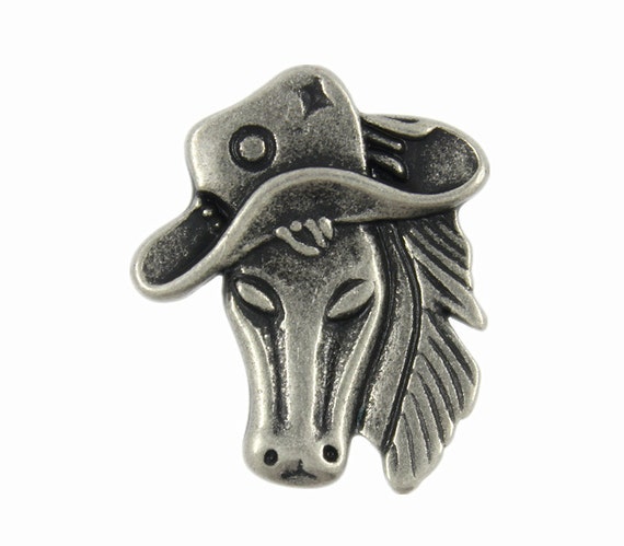 4 épingles Magnétiques Tête De Cheval - Argent - Hunt Seat, Western, Halter