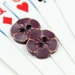 Purple Metal Button - Lot 10 Elegance Realistic Flower Retro Purple Buttons.0.51 inch