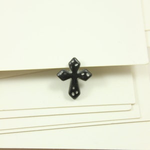 Metal Buttons Cross Metal Buttons , Black Bronze Color , Shank , 0.47 inch , 10 pcs image 4