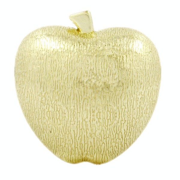 Metal Buttons - Gold Apple Metal Shank Buttons , 0.91 inch , 6 pcs