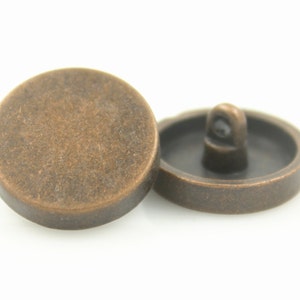 Metal Buttons - Copper Metal Shank Buttons - 0.75 Inch - 6 Pcs - Etsy