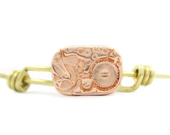 Rectangle Watch Movement Metal Shank Buttons , Rose Gold Color , 0.75 inch , 6 pcs