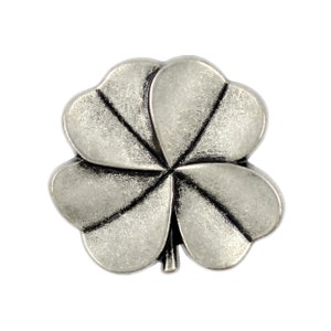 Metal Buttons - Clover Antique Silver Metal Shank Buttons  - 0.79 inch - 3 pcs