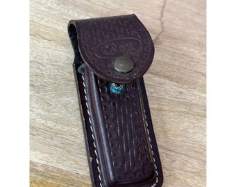 Case XX Russlock Sheath Leather Folding Knife Sheath Pocket Knife