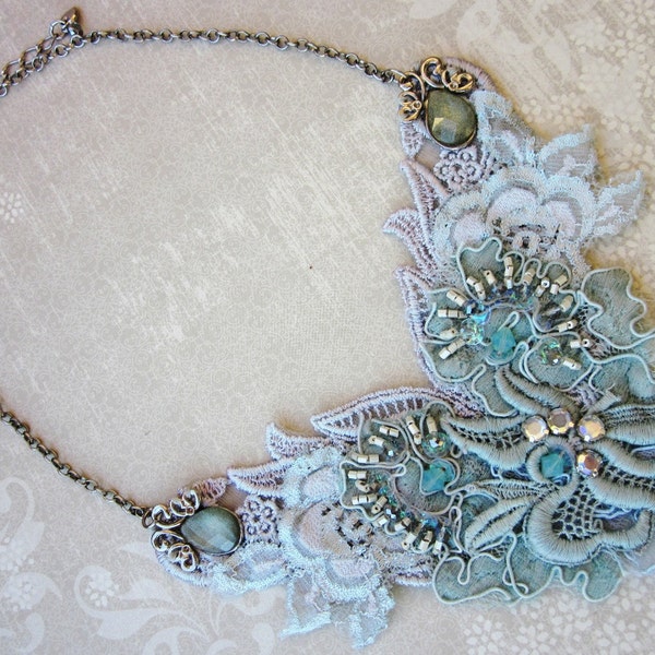 Aqua Lace Necklace