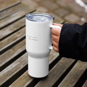 Kubek Cupsy Cup „Przepraszam, nie mogę, mam zajęcia Pilates” – Zabawny kubek podróżny Wellness – Kubek ze stali nierdzewnej – Wielokrotnego użytku prezent dla niej –