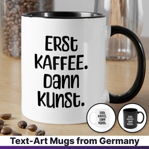 Coffee before art | Coffee mug, Text art mug, Inspiration mug, Gift mug, Mug for office, Mug white black-white black