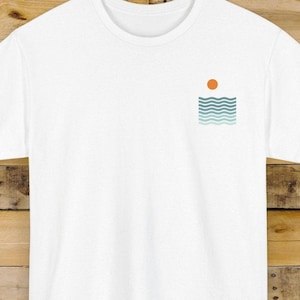 Heren Surf T-shirt Coastal Surf Life Summer Surf Adventure Tee Katoen Beach Life Tee Zon Golven Surf Stijl T-shirt ontspannen Fit Tee