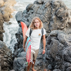 Heren Surf T-shirt Coastal Beach Life Tee Surf Life Tee Katoen Beach Life Tee Sun Waves Surf Style Shirt Relaxed Fit Tee