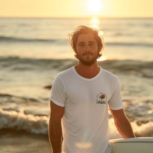 Heren Surf T-shirt Coastal Beach Life Tee Beach Vibes Surf T-shirt katoen zomer Surf Life Tee ontspannen pasvorm Surf cadeau shirt Surf Tee cadeau