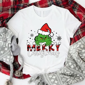 Merry Christmas Grinch Shirt, Merry Grinchmas T-shirt, Grinch Christmas Shirt, Christmas Movie Shirt, Cute Grinch Tee, Womens Xmas Gift