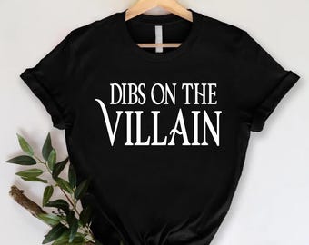 Dibs on the Villain T-shirt, Funny Booktrovert Shirt, Cute Book Shirt, Literat Shirt, Reading Day Shirt, Bibliophile Shirt, Book Lover Gift
